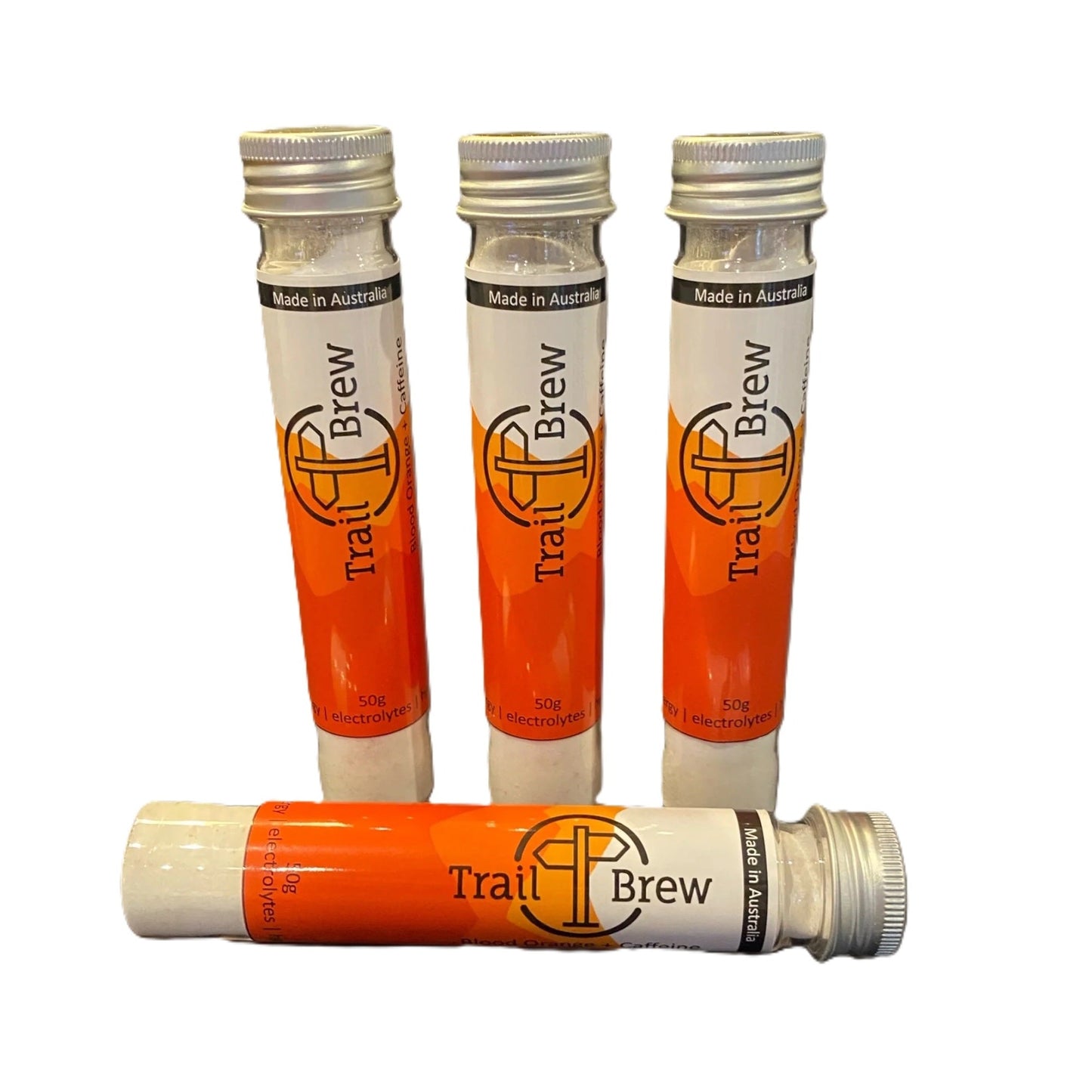 Trail Brew Energy + Electrolyte Drink | Test Tube Singles | Orange + Caffeine