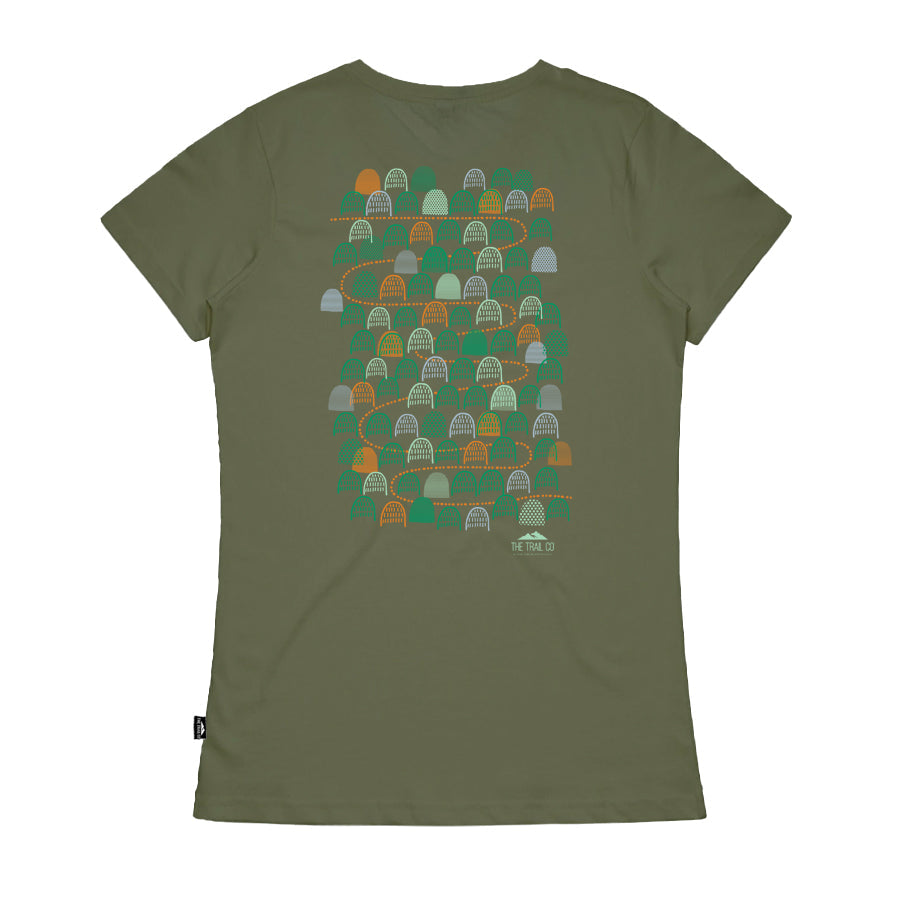 The Trail Co. Casual Tee | Green Path | Womens