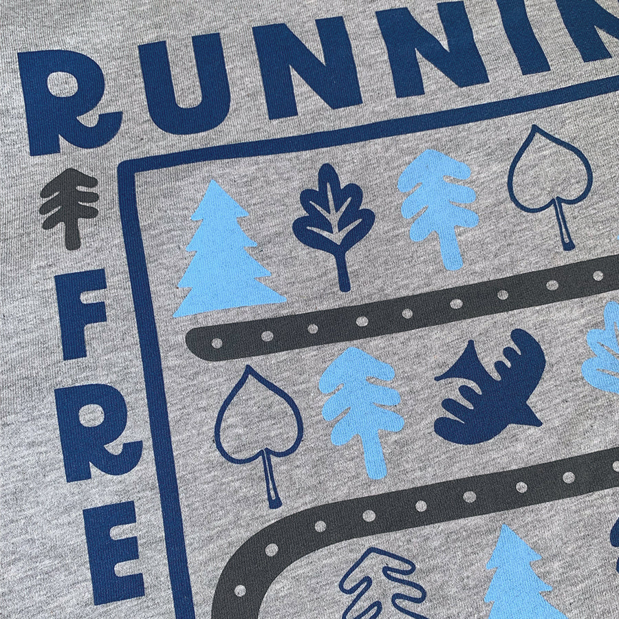 The Trail Co. Casual Tee | Grey Running Free | Womens