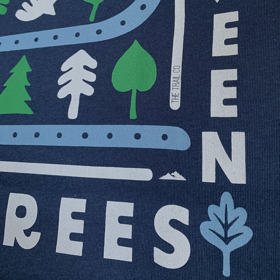 The Trail Co. Casual Tee | Navy Running Free | Womens