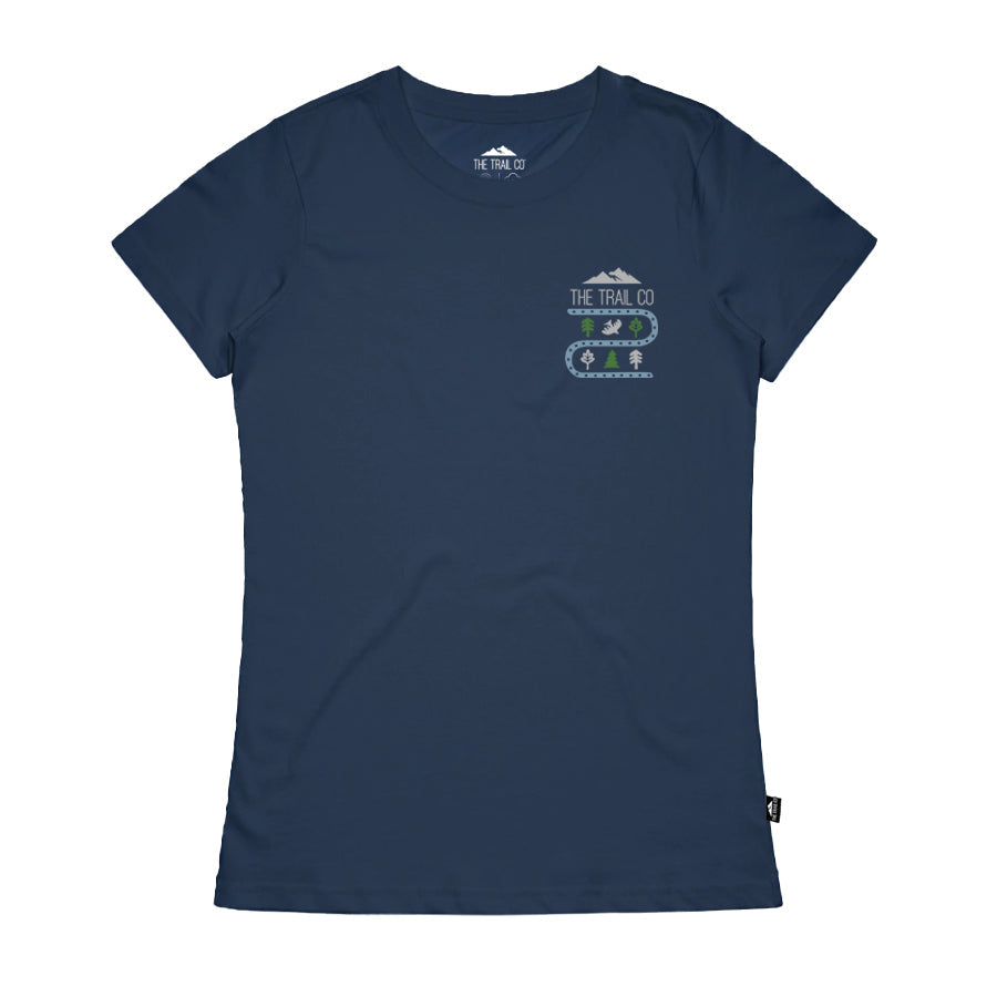 The Trail Co. Casual Tee | Navy Running Free | Womens