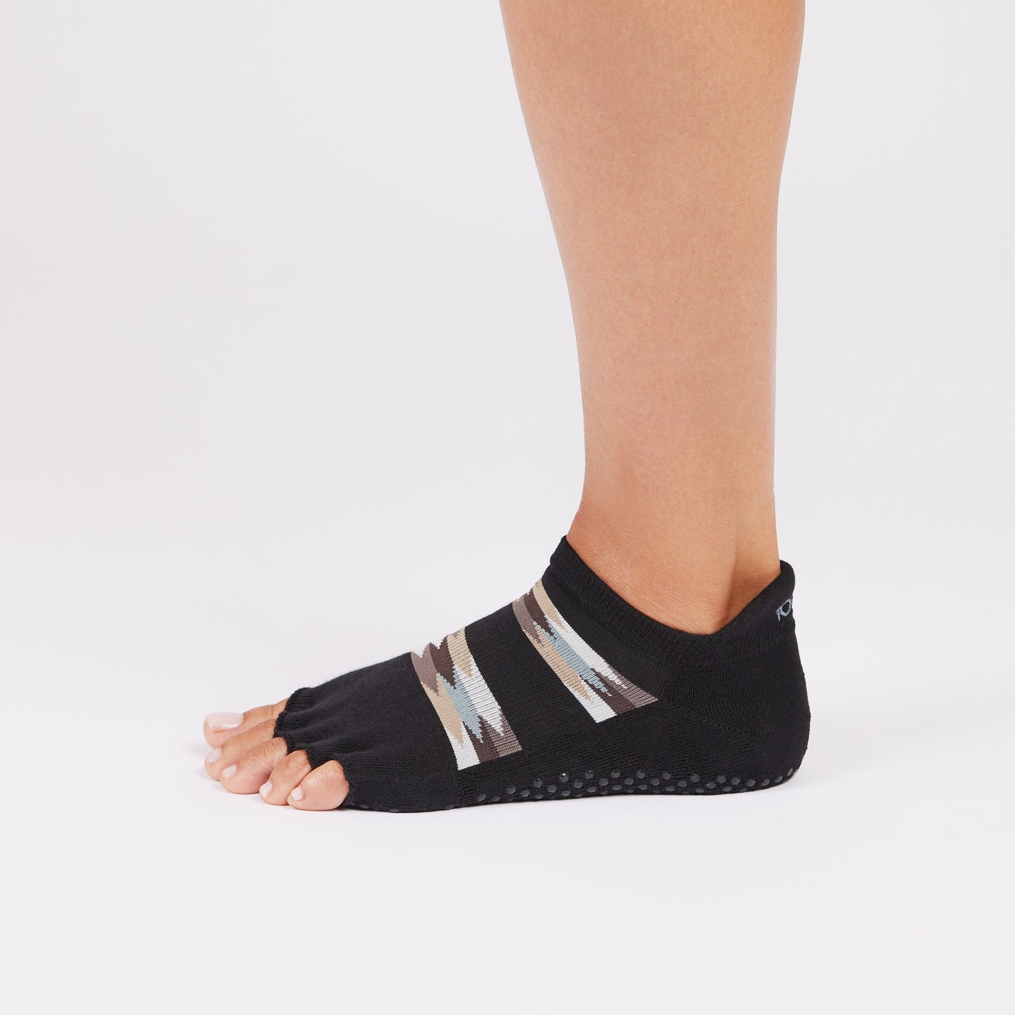 TOESOX Half Toe Ultra Fine Knit Low Rise - Mirage Stripe