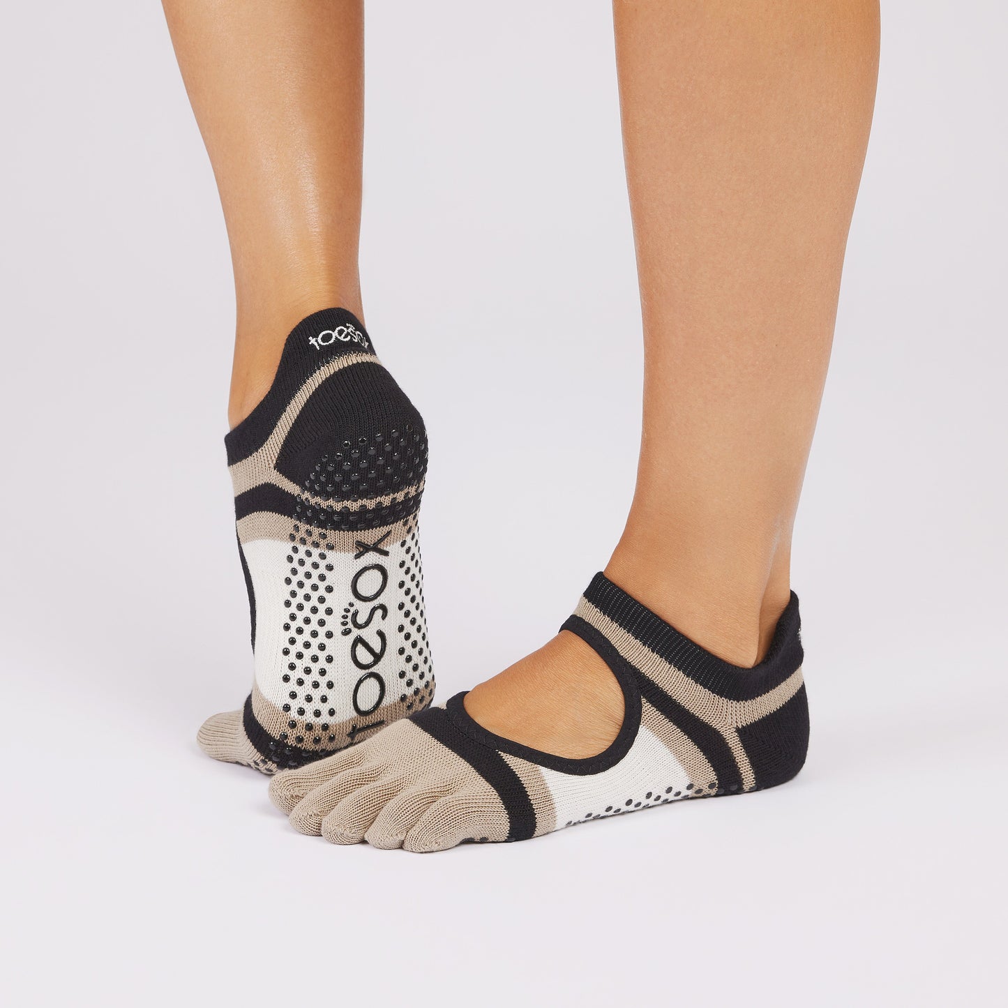 TOESOX Full Toe Bellarina - Shitake Stripe