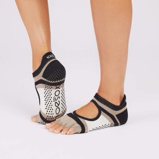 TOESOX Half Toe Bellarina - Shitake Stripe