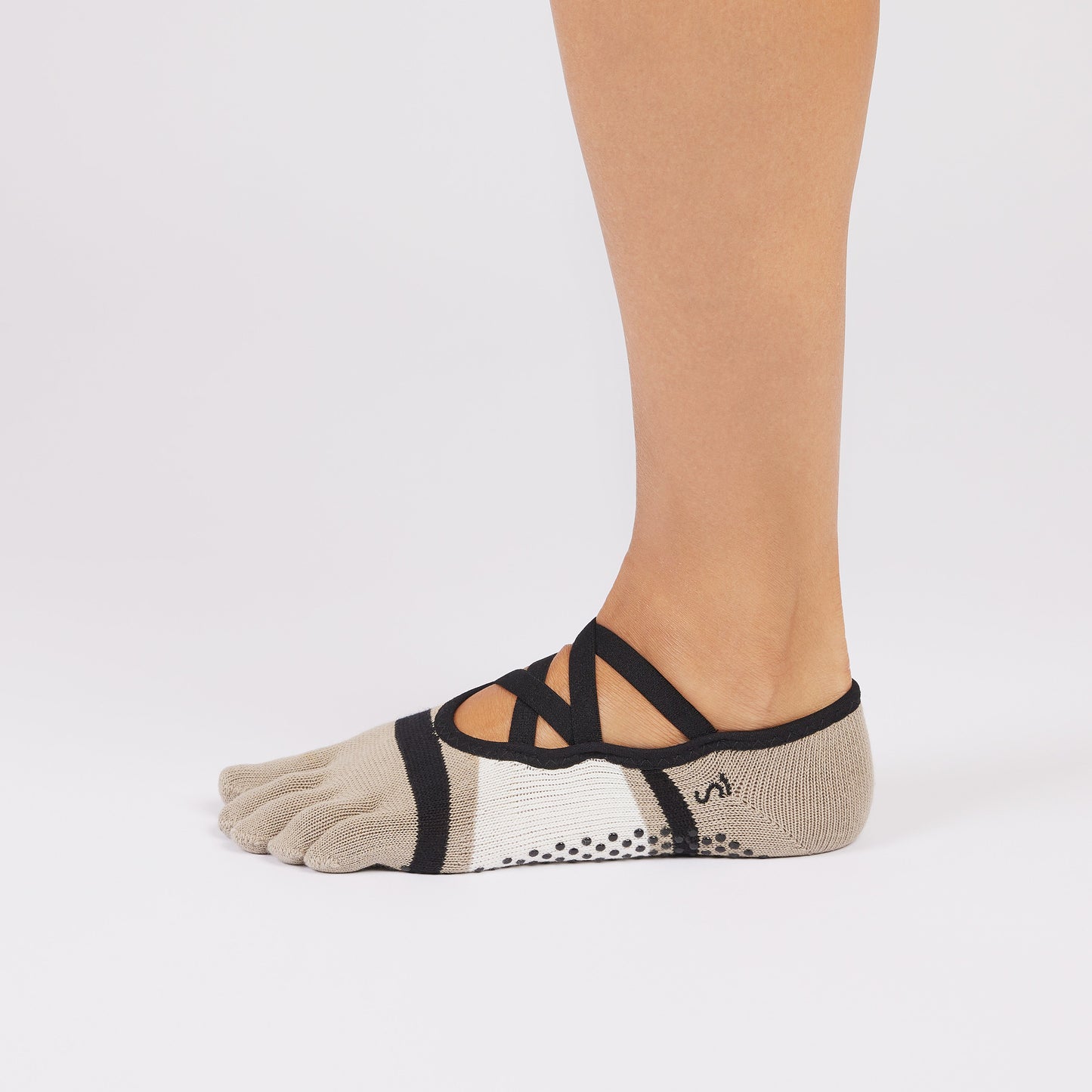 TOESOX Full Toe Elle - Shitake Stripe