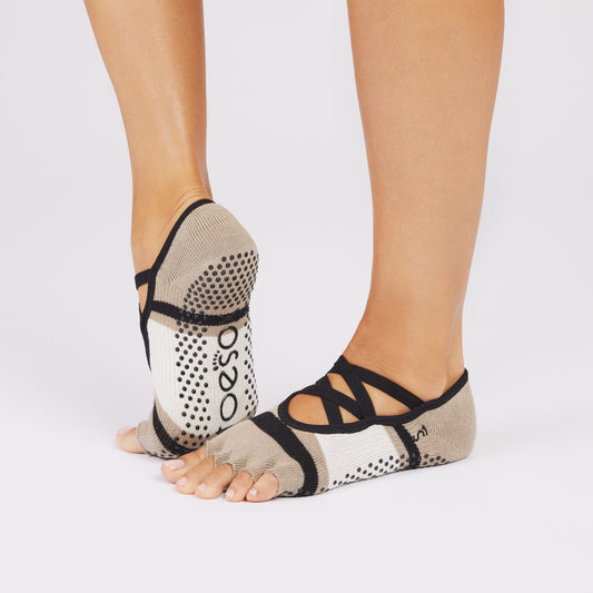 TOESOX Half Toe Elle - Shitake Stripe