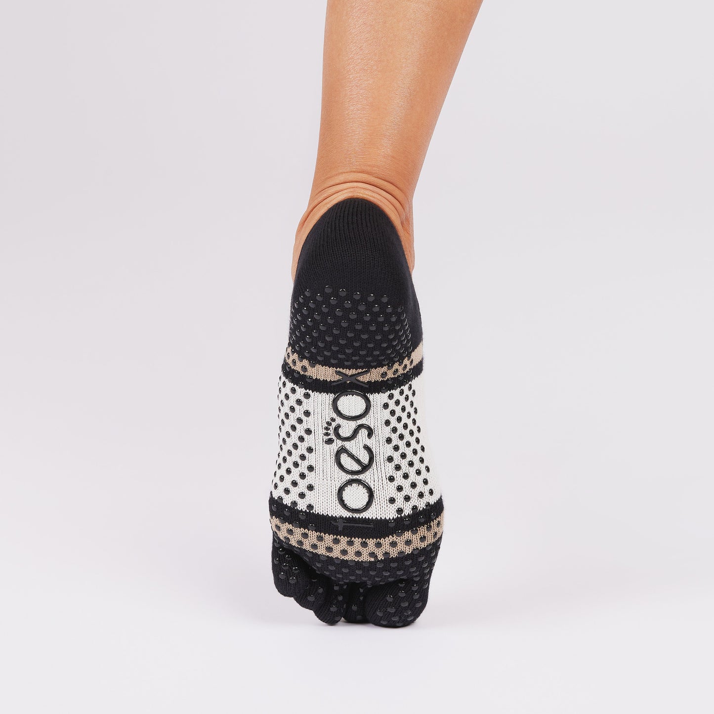 TOESOX Full Toe Elle - Oat Stripe