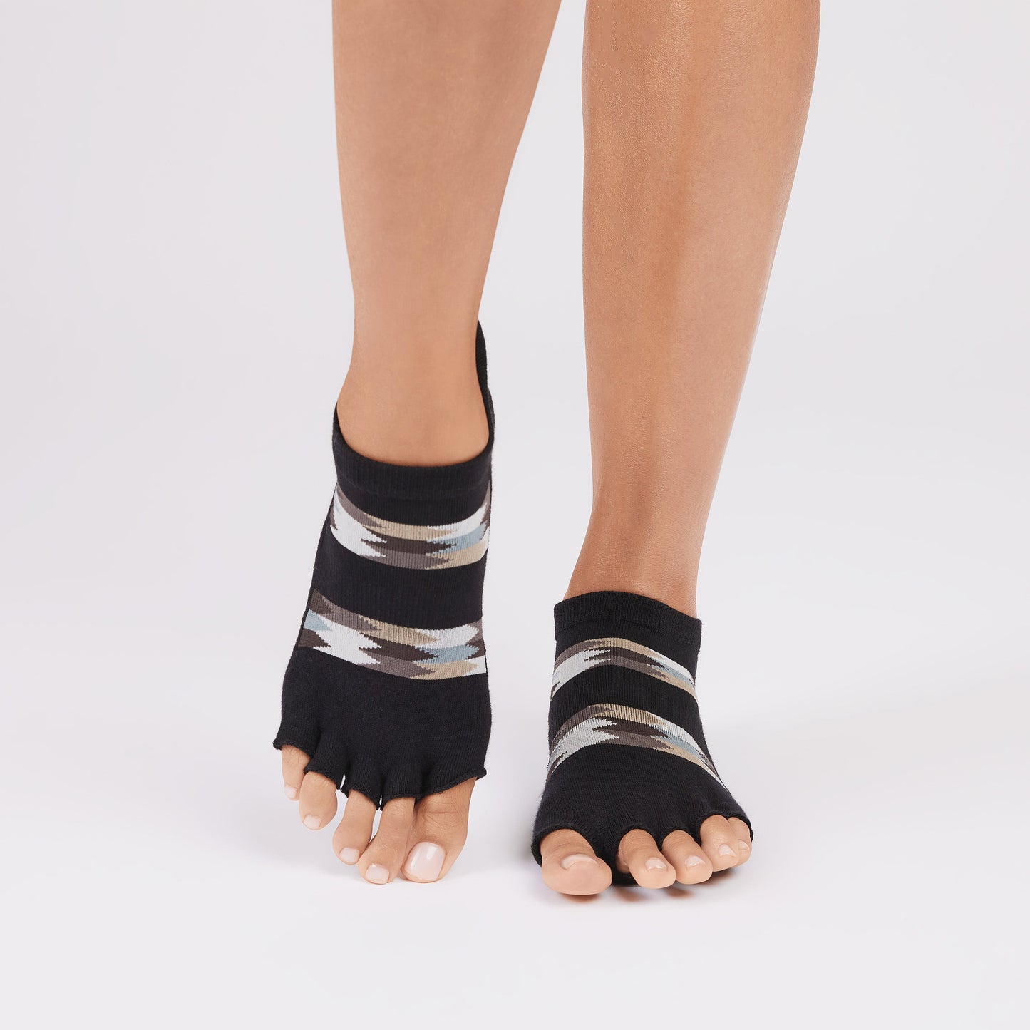 TOESOX Half Toe Ultra Fine Knit Low Rise - Mirage Stripe