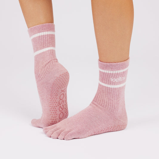 TOESOX Full Toe Crew - Camellia Heather
