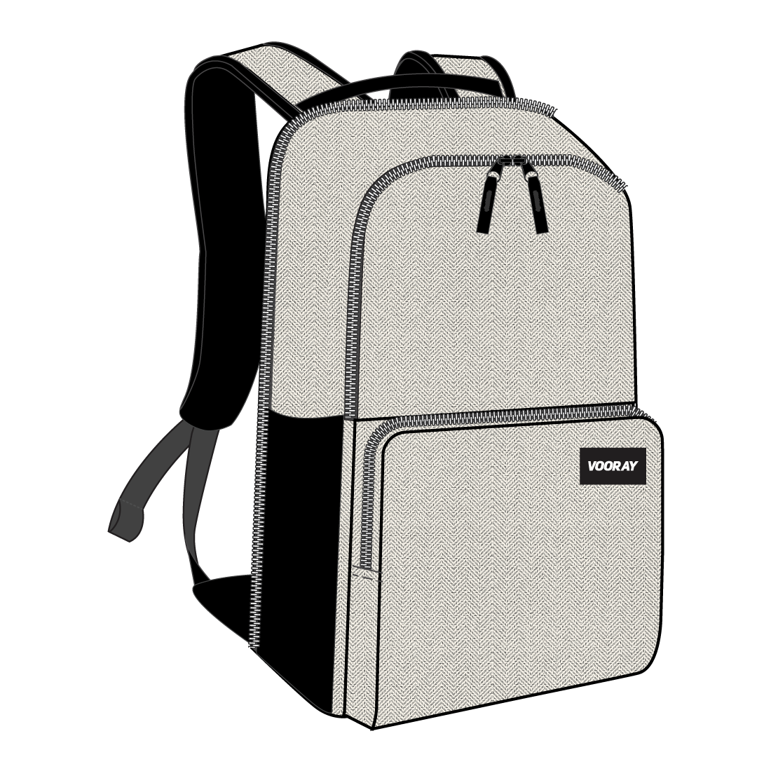 VOORAY 2nd Ave Backpack - Herringbone