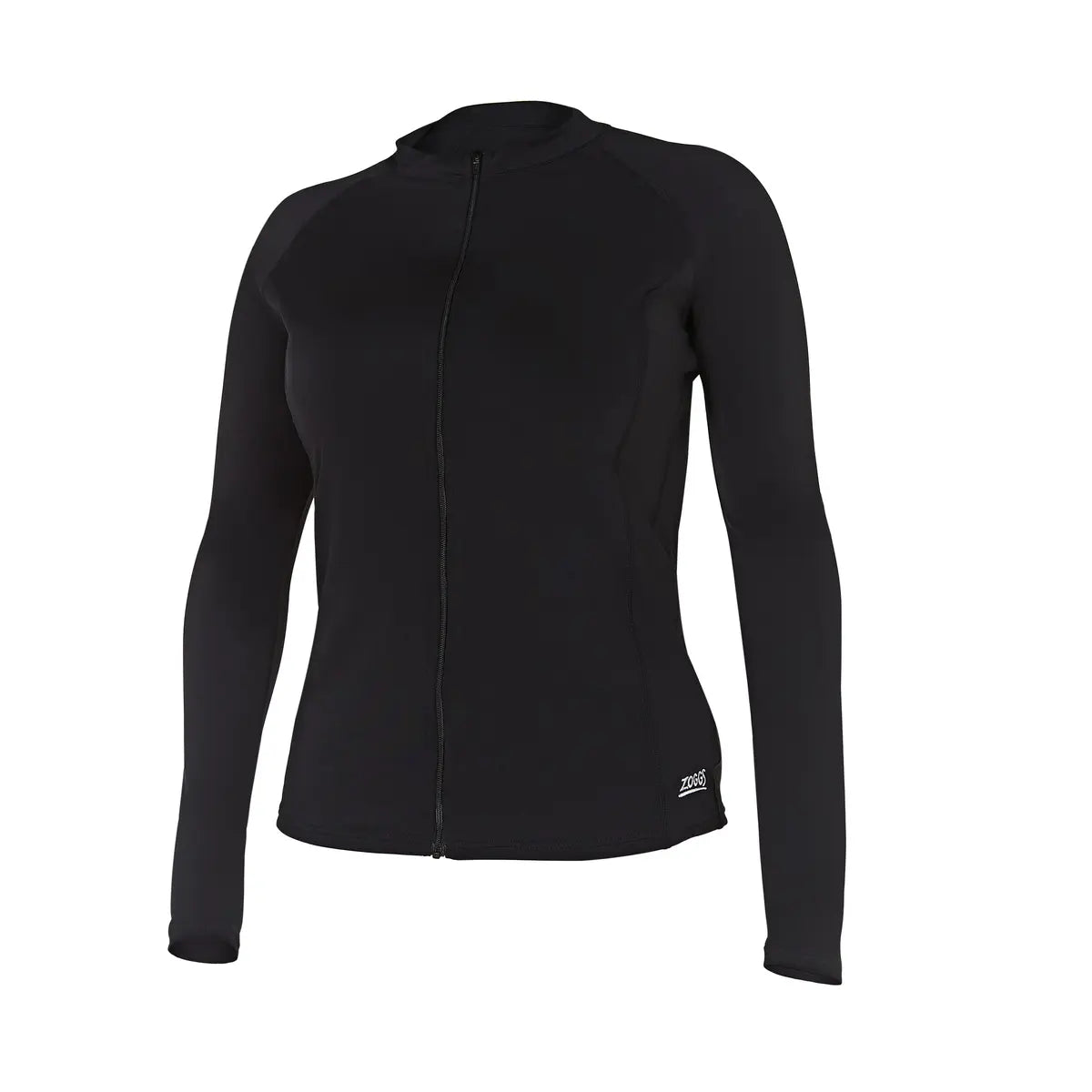 ZOGGS Women's L/S Full Zip Sun Top - Black