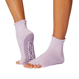TOESOX Grip Half Toe Melody Scallop - Soft Lavender