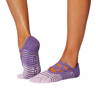 TOESOX Grip Full Toe Elle - Grape Stripe