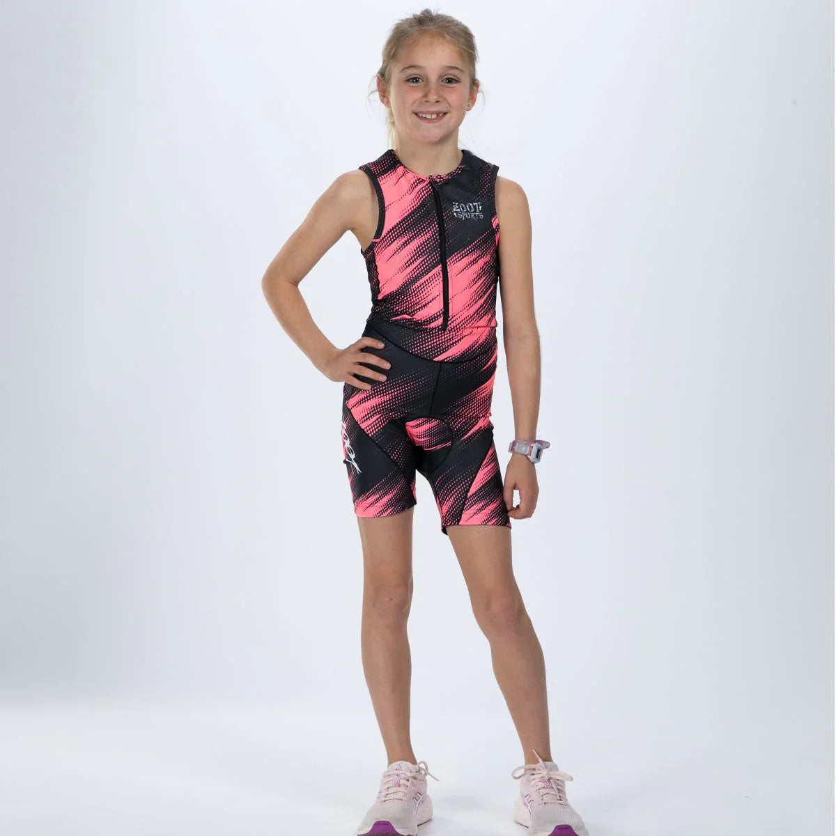 ZOOT Youth's Tri Racesuit - Drift Speed Hot Cloral