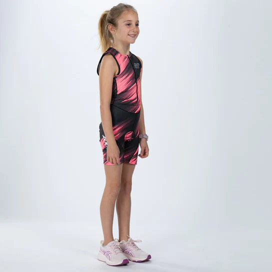 ZOOT Youth's Tri Racesuit - Drift Speed Hot Cloral