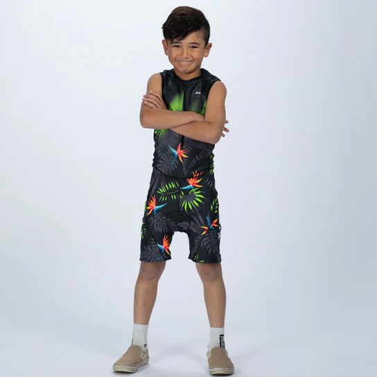 ZOOT Youth's Tri Racesuit - Tropical Magic Green