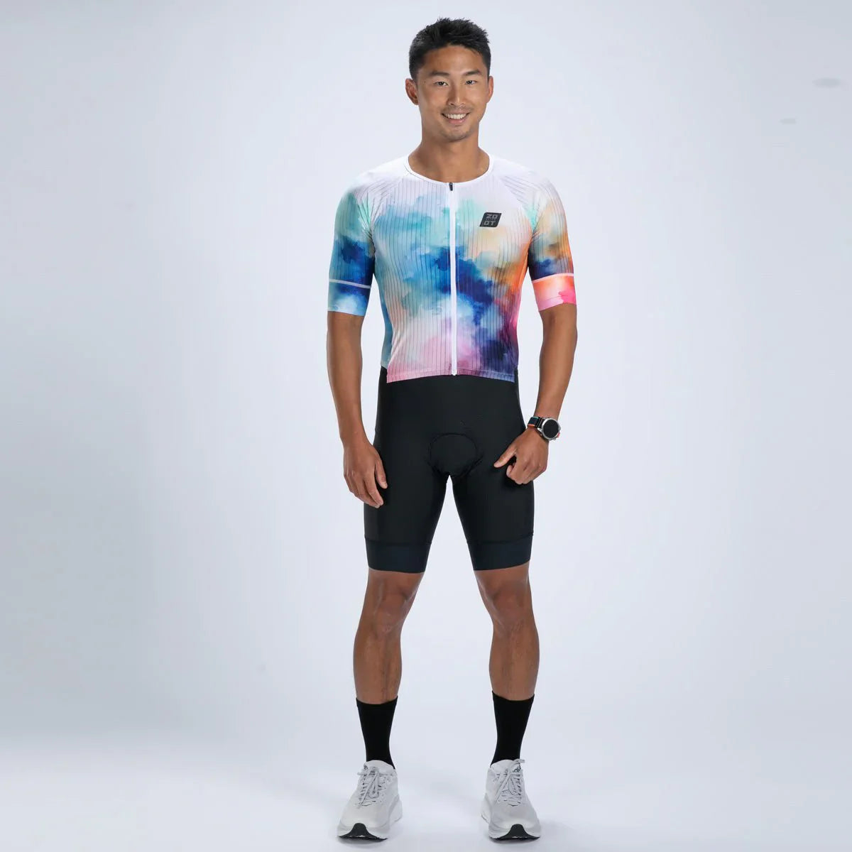 ZOOT Men's Elite 2.0 Tri AERO FZ Racesuit Sublimated - Chromoflow