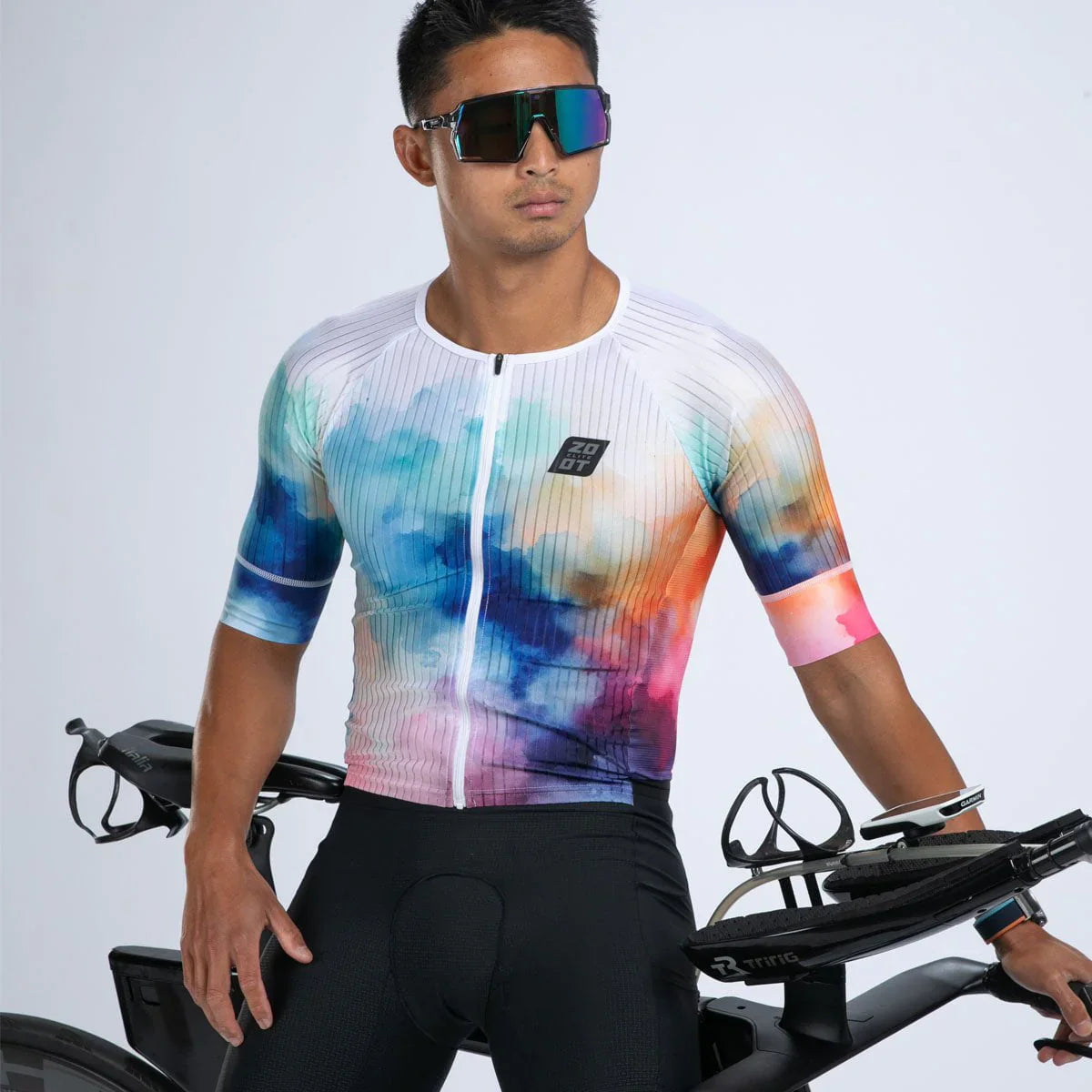 ZOOT Men's Elite 2.0 Tri AERO FZ Racesuit Sublimated - Chromoflow