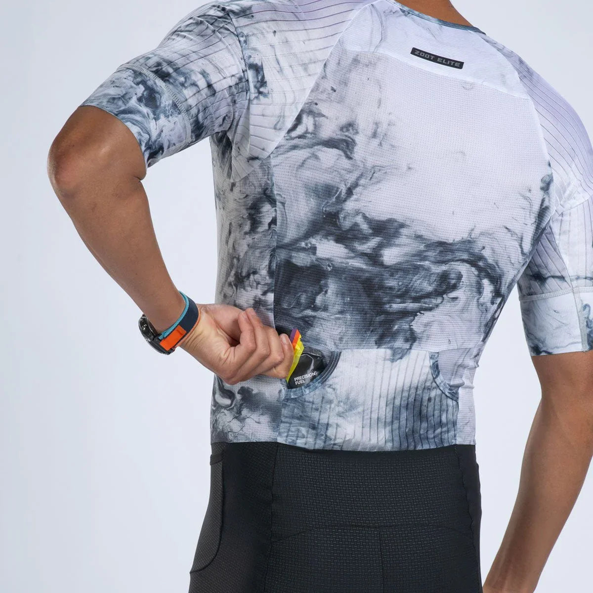 ZOOT Men's Elite 2.0 Tri AERO FZ Racesuit Sublimated - Vapor White