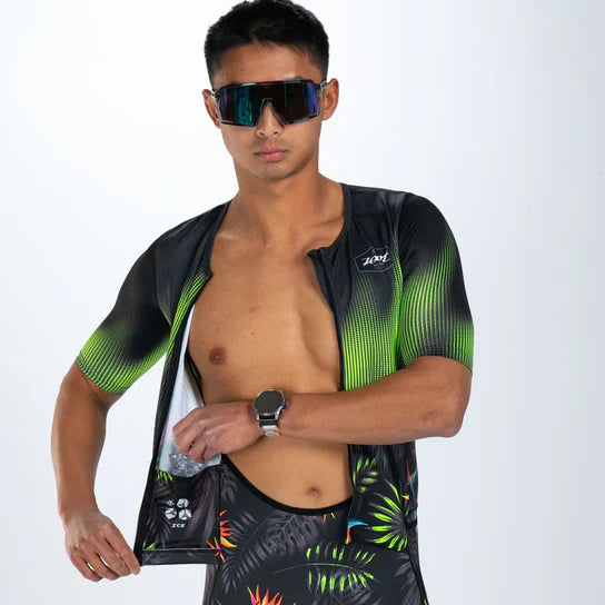 ZOOT Men's Tri AERO FZ Racesuit - Tropical Magic