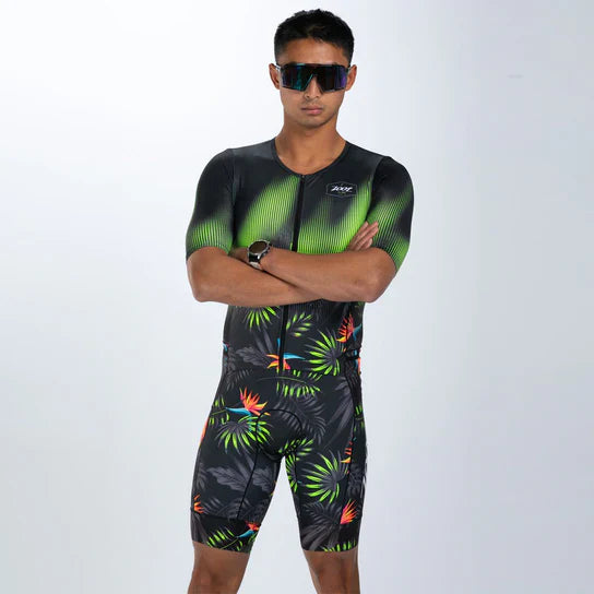 ZOOT Men's Tri AERO FZ Racesuit - Tropical Magic