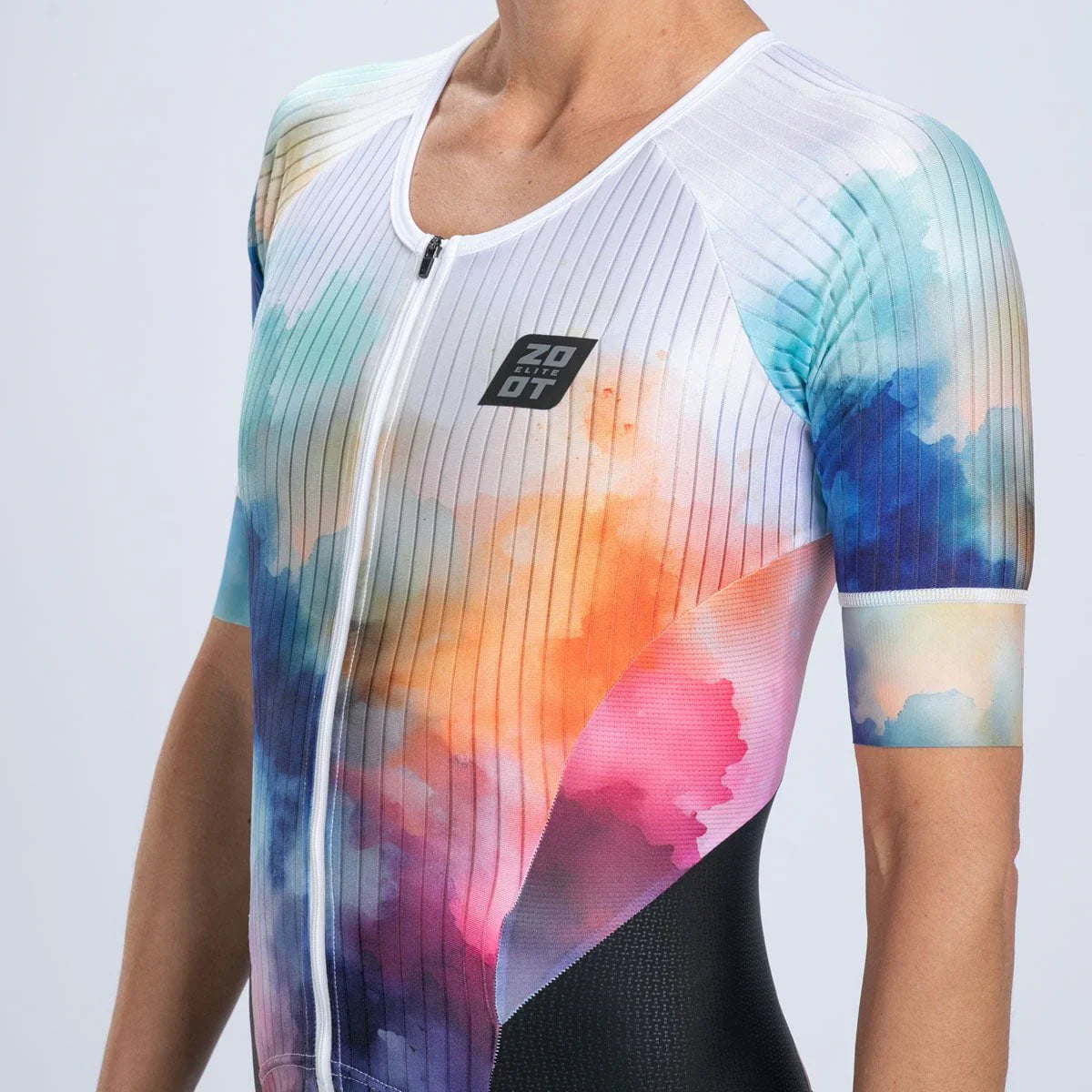 ZOOT Women's Elite 2.0 Tri AERO FZ Racesuit Siblimated - Chromoflow