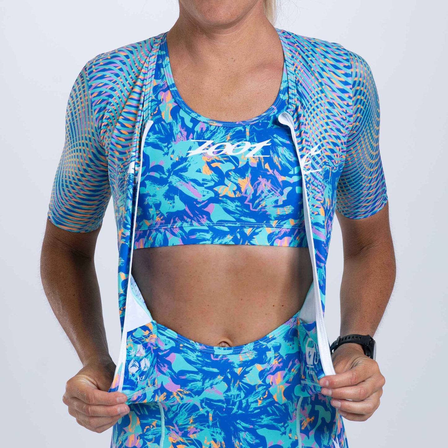 ZOOT Women's Ltd Tri Aero Full Zip Racesuit - KOA BLUE