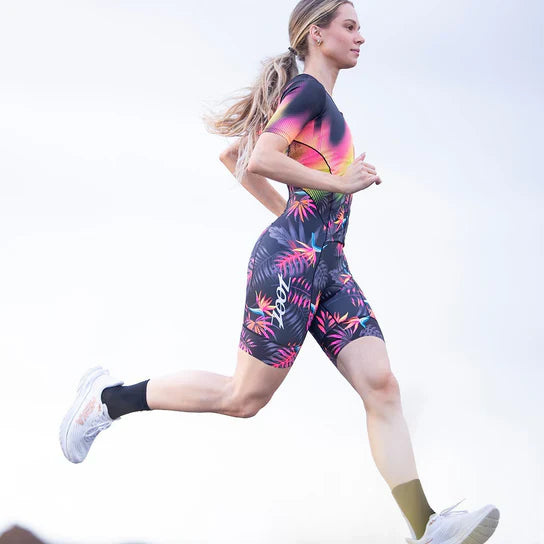 ZOOT Women's Tri AERO FZ Racesuit - Tropical Magic