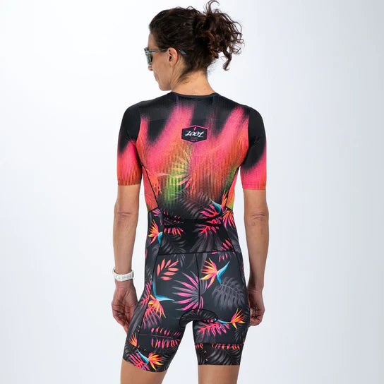 ZOOT Women's Tri AERO FZ Racesuit - Tropical Magic