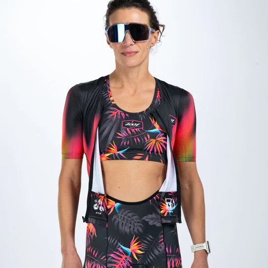 ZOOT Women's Tri AERO FZ Racesuit - Tropical Magic